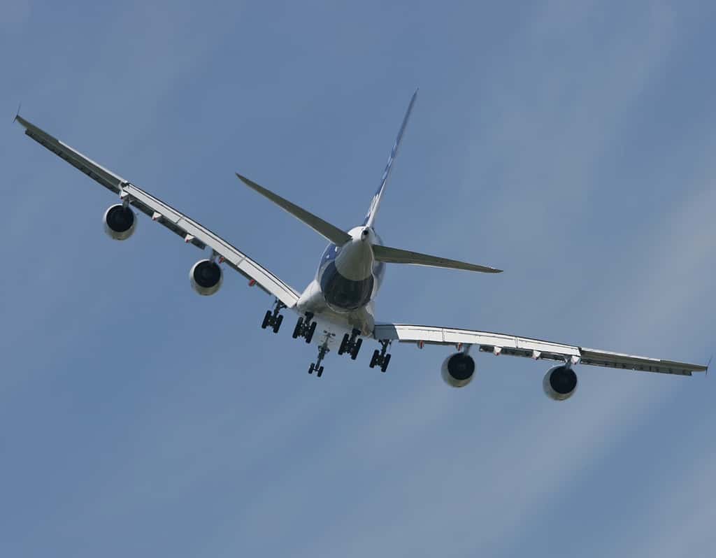 A380 : un bel oiseau vu de dos
