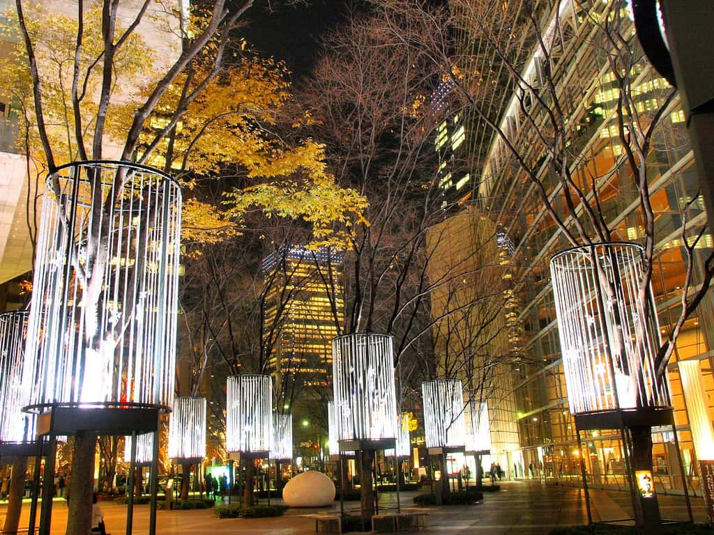 Le Tokyo International Forum à Noël