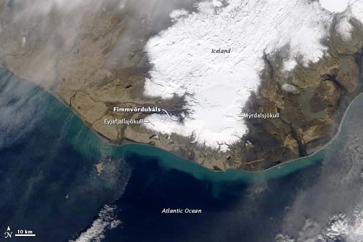 Eruption de l' Eyjafjallajökull  2010-03-26