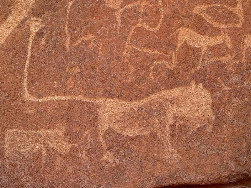 Les peintures rupestres de Twyfelfontein, en Namibie
