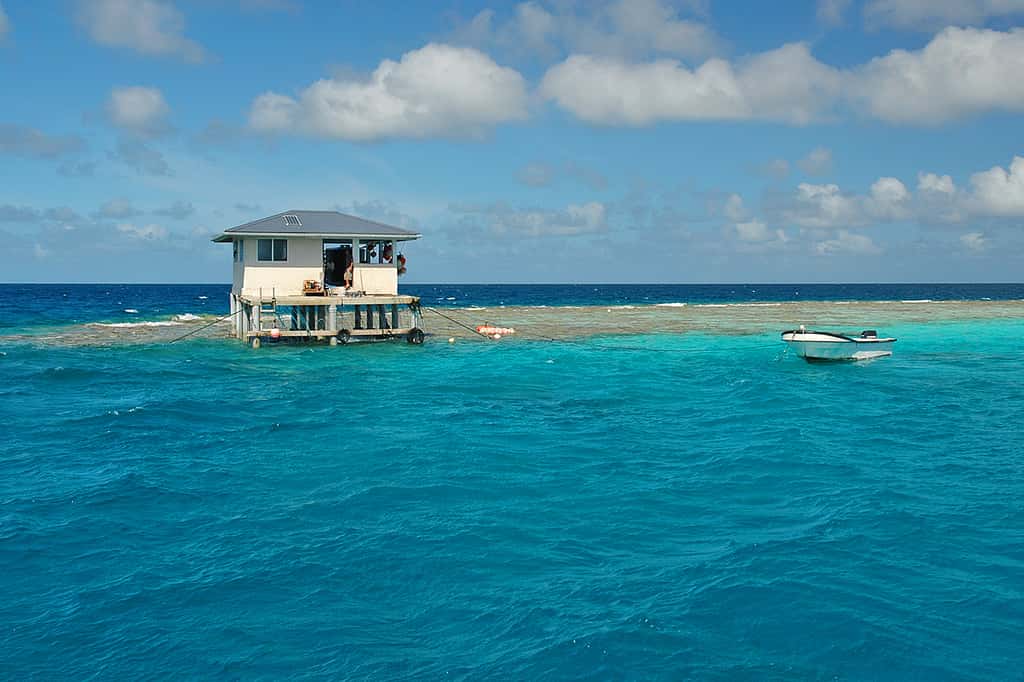 Maison sur l'atoll de Makemo