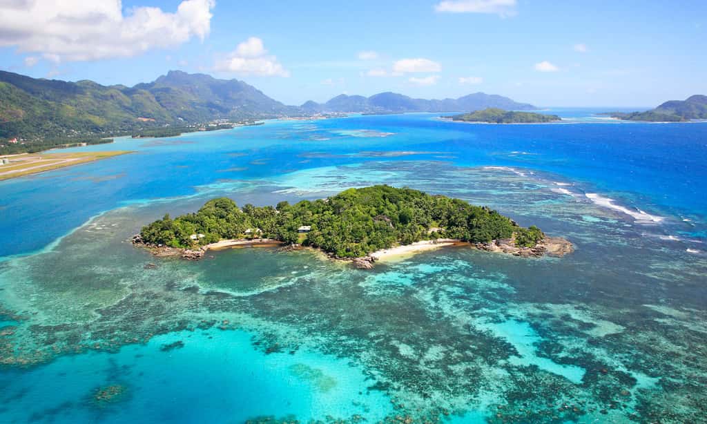 Un îlot tout près de l’île de Mahé, aux Seychelles