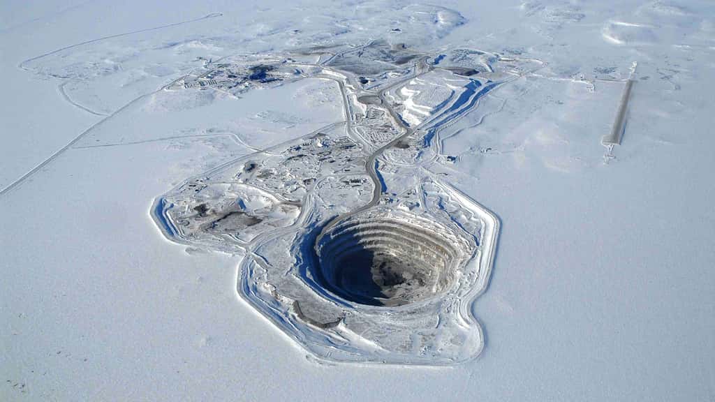 La mine de diamant de Diavik, au Canada