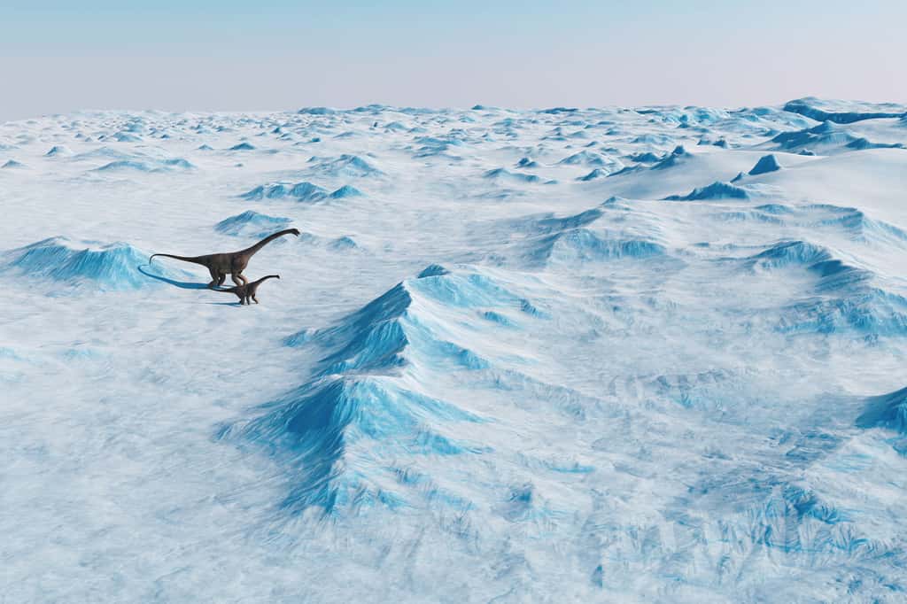 Plusieurs espèces de dinosaures ont été retrouvées dans des régions qui se situaient très près des pôles il y a des centaines de millions d'années. © 3D motion, Adobe Stock