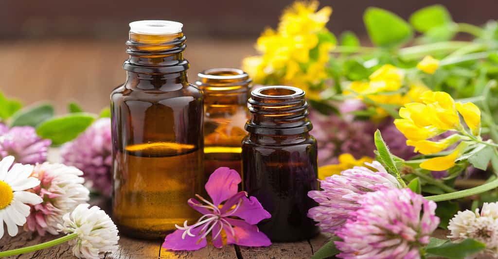 L'aromathérapie est basée sur des huiles essentielles, que l'on verse dans l'eau de la baignoire balnéo. © Olga Miltsova, Shutterstock