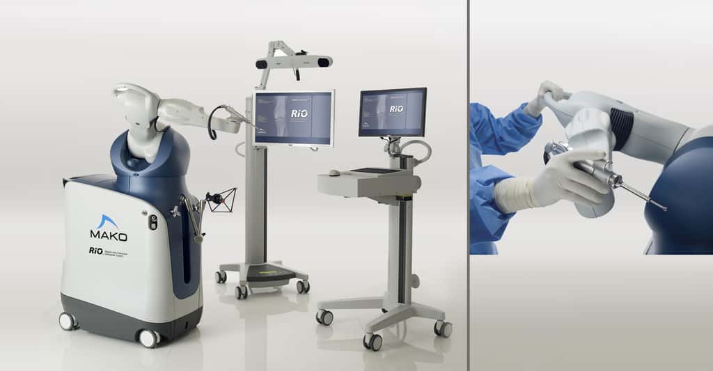 Le robot Mako, comanipulateur parallèle pour la chirurgie orthopédique. © makosurgical.com