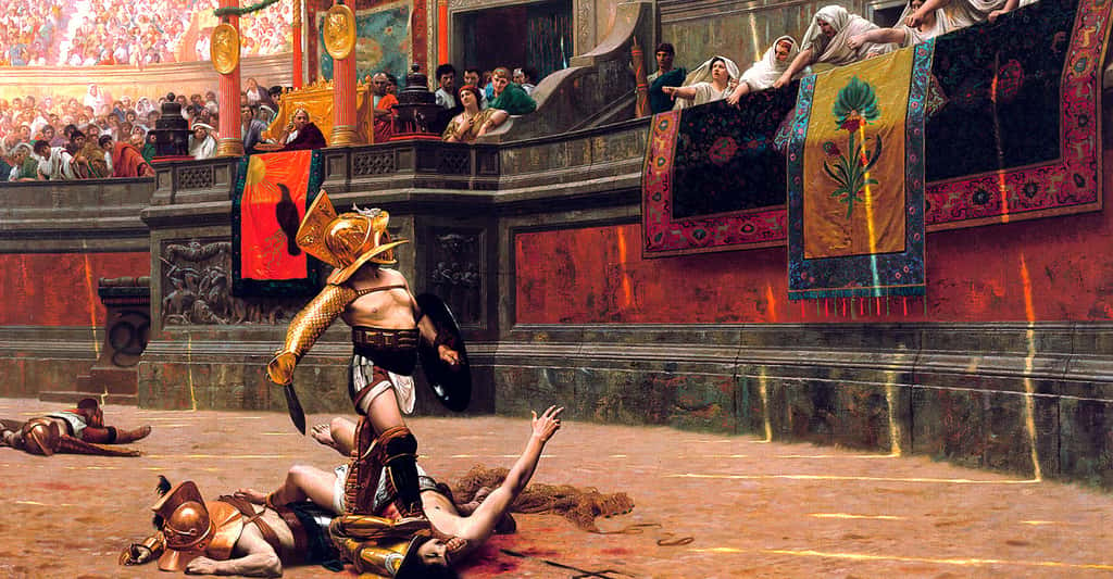 Néron était un empereur populaire, notamment parce qu'il aimait les jeux. Ici, le tableau<em> Pollice Verso</em>, peint par Jean-Léon Gérôme en 1872. © Phxart.org, DP