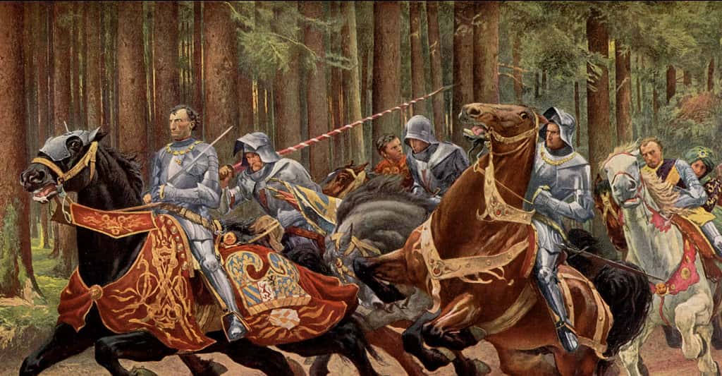 La fuite de Charles le Téméraire à la bataille de Grandson, en 1476. © Eugène Burnand (1850-1921), <em>Wikimedia Commons</em>, DP
