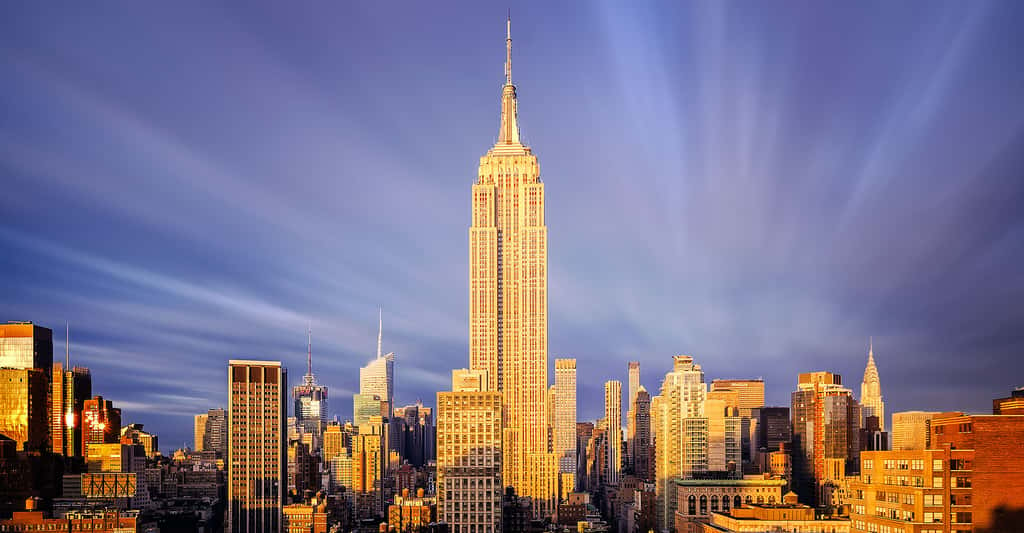 New York : l'Empire State Building et le World Trade Center