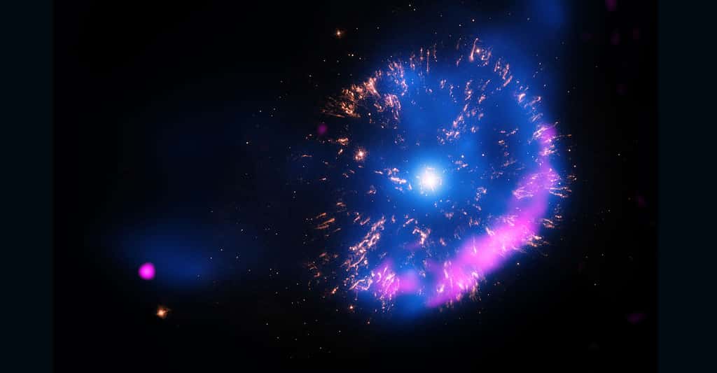 « Mini Supernova ». © X-ray: NASA/CXC/RIKEN/D.Takei NASA/STScI NRAO/VLA, <em>Wikimedia commons</em>, DP