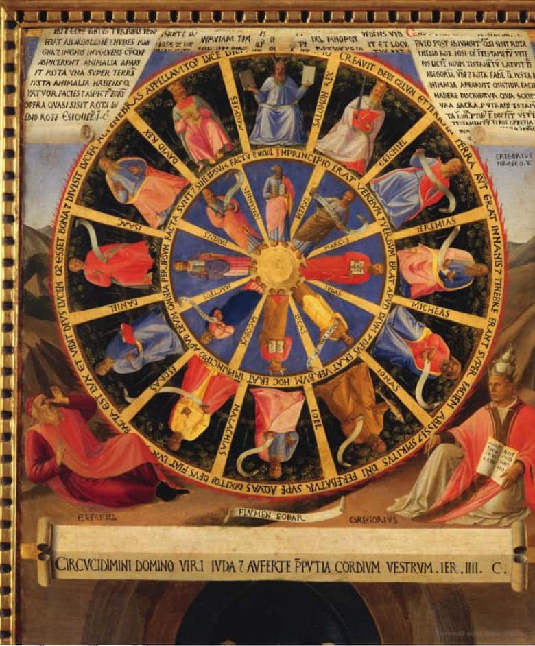 Armoire des argenteries. Vue d'ensemble de la roue mystique (Fra Angelico). © Dunod