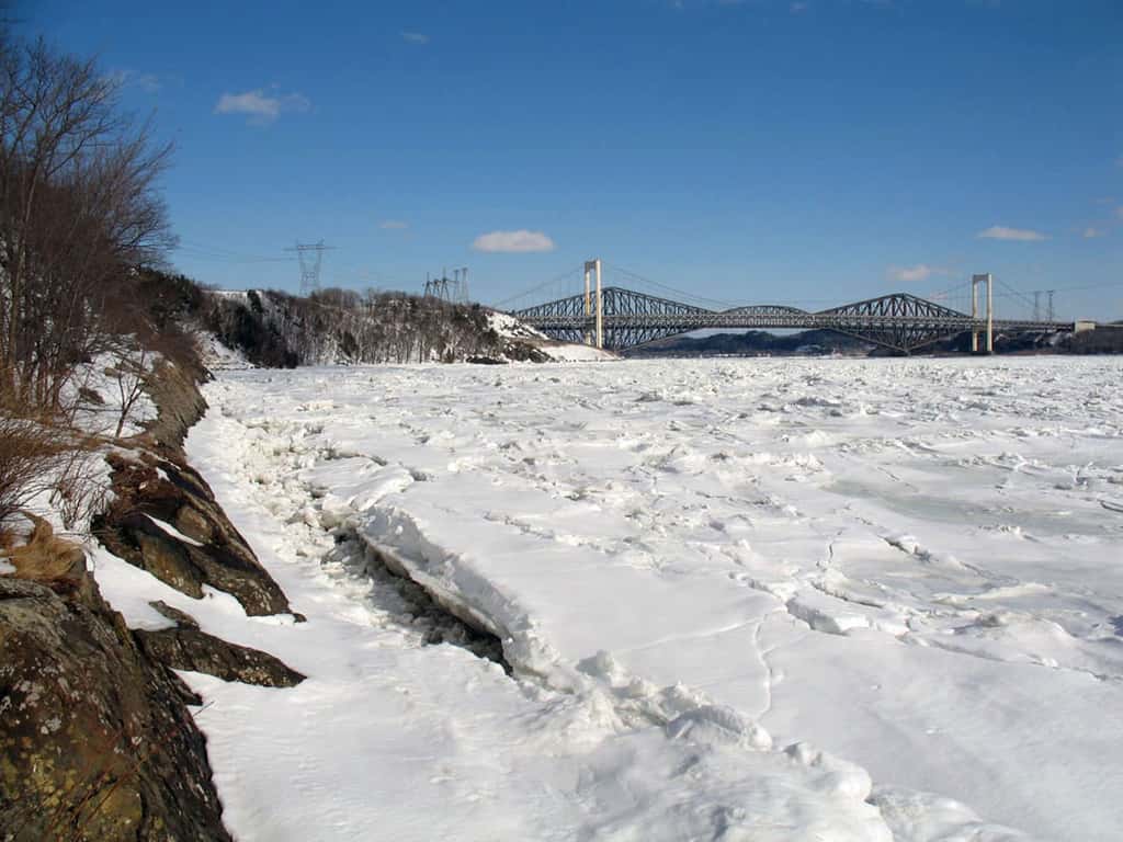 Le fleuve Saint-Laurent, en hiver. © G.bochenek, GNU 1.2