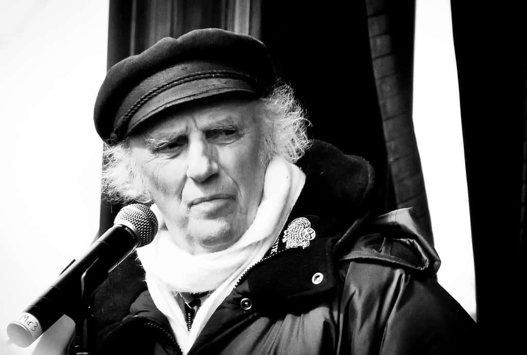 Gilles Vigneault au Jour de la Terre, à Montréal, en 2012. © Marie Berne, Flickr, cc by nc nd 2.0