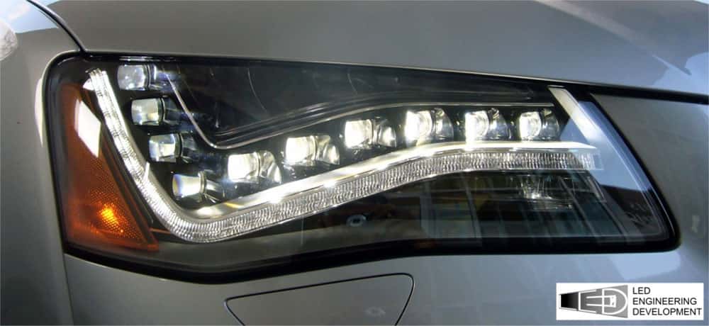 L’éclairage avant de voiture nécessite des Leds de flux important, car le faisceau désiré est très précis. © DR