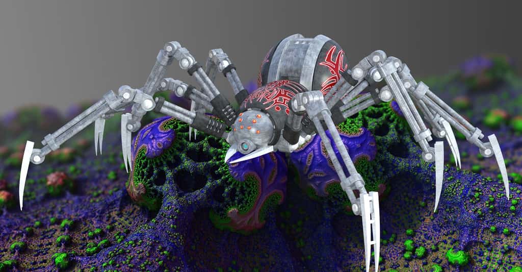Découvrez l'approche animat. Ici, une araignée robot. © PeteLinforth, CCO