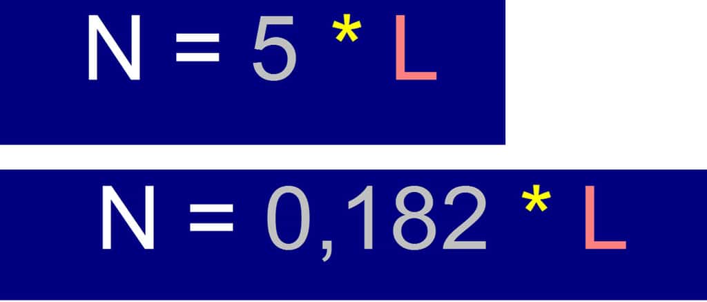 L’équation de Drake après avoir conclu que F<sub>c</sub> vaut 1 et dans ses deux versions. © DR