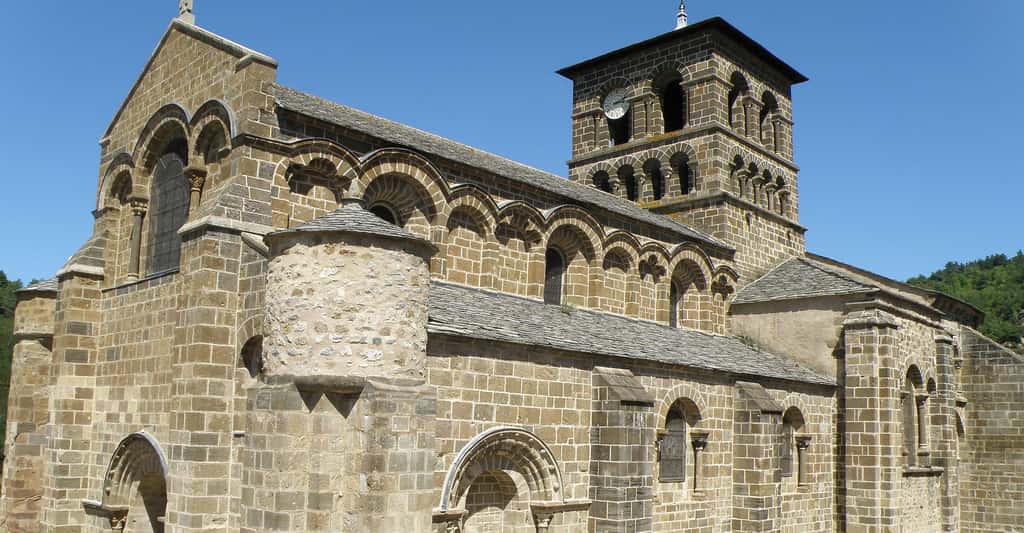 Chamalières-sur-Loire, dép. Haute-Loire, France (Auvergne). Église prieurale romane Saint-Gilles, XIe et XIIe siècles. © Torsade de Pointes, Wikipedia, DP