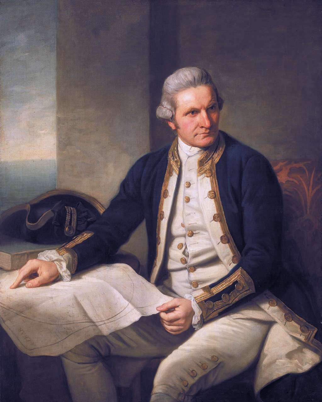 Portrait du capitaine James Cook. © Domaine public