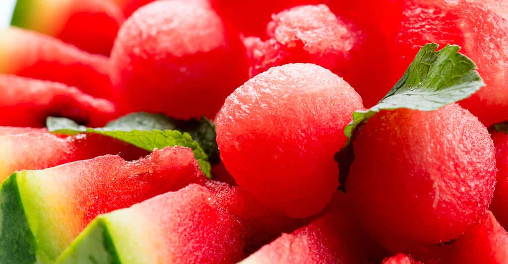 Tout comme le melon, les billes de pastèque sont délicieuses très fraîches. © Subbotina Anna, Shutterstock