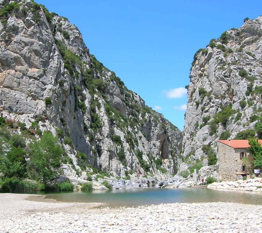 Gorges de Gouleyrous, près de Tautavel, où a été trouvé l'homme du même nom. © Divol, Wikipédia, CC by-sa 3.0