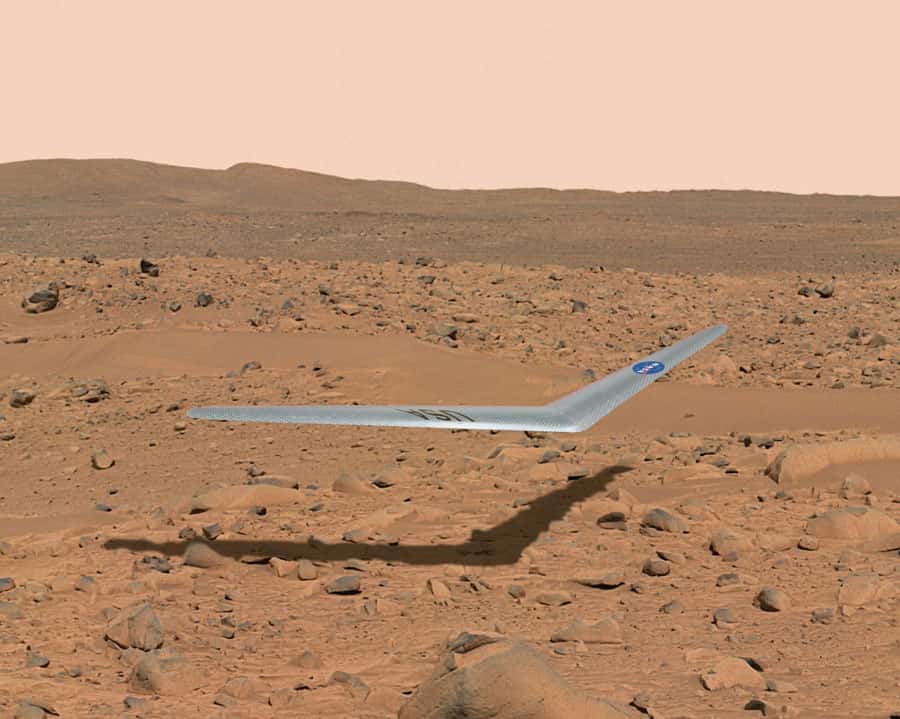 Trouver de l’eau et de la glace sur Mars demeure une préoccupation essentielle de la Nasa et des drones tels que Prandtl-D pourraient fortement y contribuer. © Nasa 