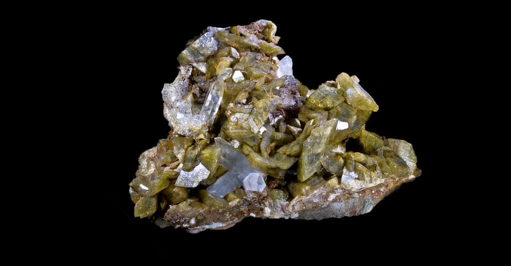 Sidérite et quartz. © Didier Descouens, <em>Wikimedia Commons,</em> CC by-sa 4.0