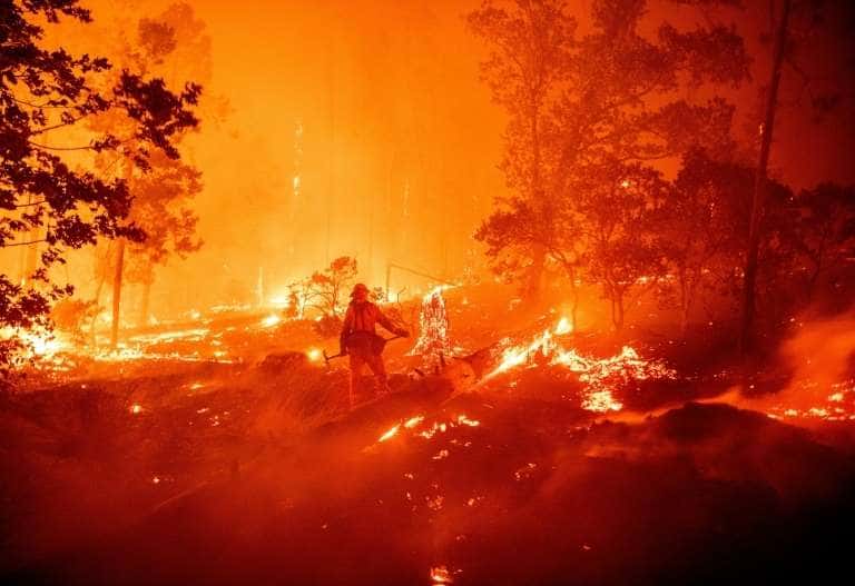 Impressionnants feux de forêts en Californie le 7 septembre 2020. © Josh Edelson, AFP 
