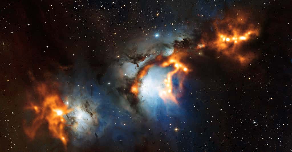Nuages cosmiques. © ESO/APEX (MPIfR/ESO/OSO)/T. Stanke et al./Igor Chekalin/Digitized Sky Survey 2 CC by 4.0