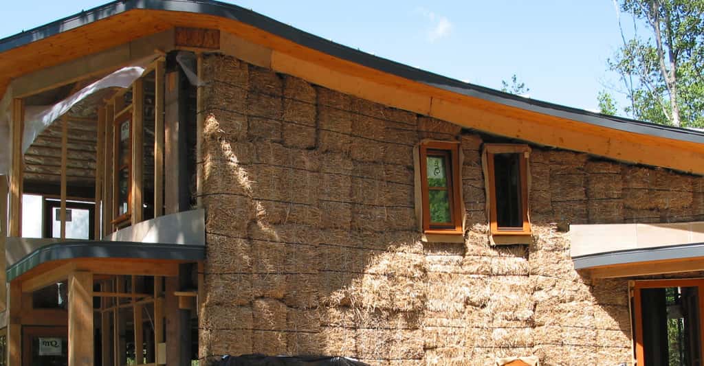 Maison en paille : construire sur ossature en bois