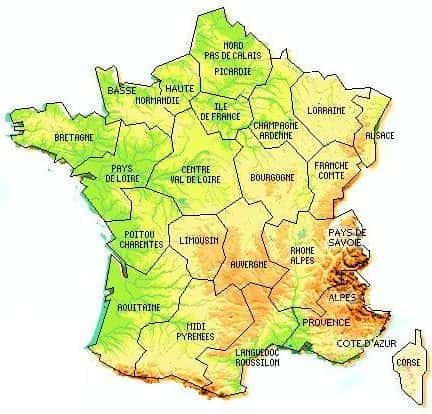 La région Aquitaine, aujourd'hui. © DR