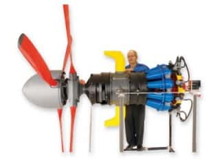 Impression 3D grand format : le moteur d'un avion. © Stratasys