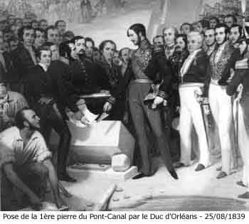 En 1839, la construction du canal latéral à la Garonne est reprise, elle sera terminée en 1856. © Domaine public