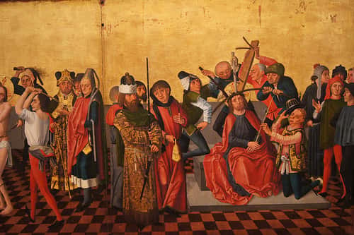  <em>La Flagellation et le Couronnement d'Épines</em> (1465) de Gaspard Isenmann, au musée Unterlinden. © Isobrown, Flickr, licence Creative Common (by-nc-sa 2.0)