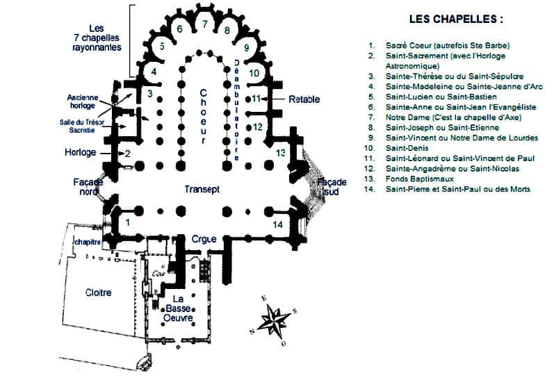 Plan de la cathédrale de Beauvais. © DR