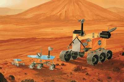 Le grand rover de Smart Lander à côté des rovers MER et Sojourner<br />crédit : NASA/JPL