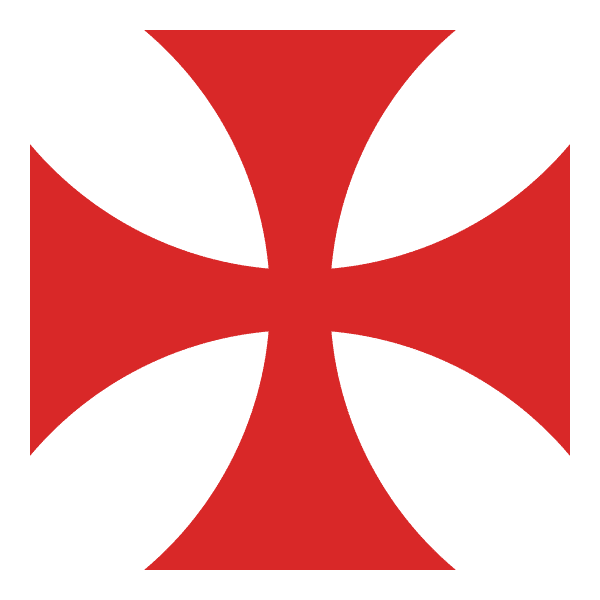 La croix de l'ordre des Templiers, apparaissant pour la première fois vers 1139, représente la chrétienté ; sa couleur rouge, le sang versé par le Christ lors de la crucifixion. © Liberal Freemason, Wikipédia, DP