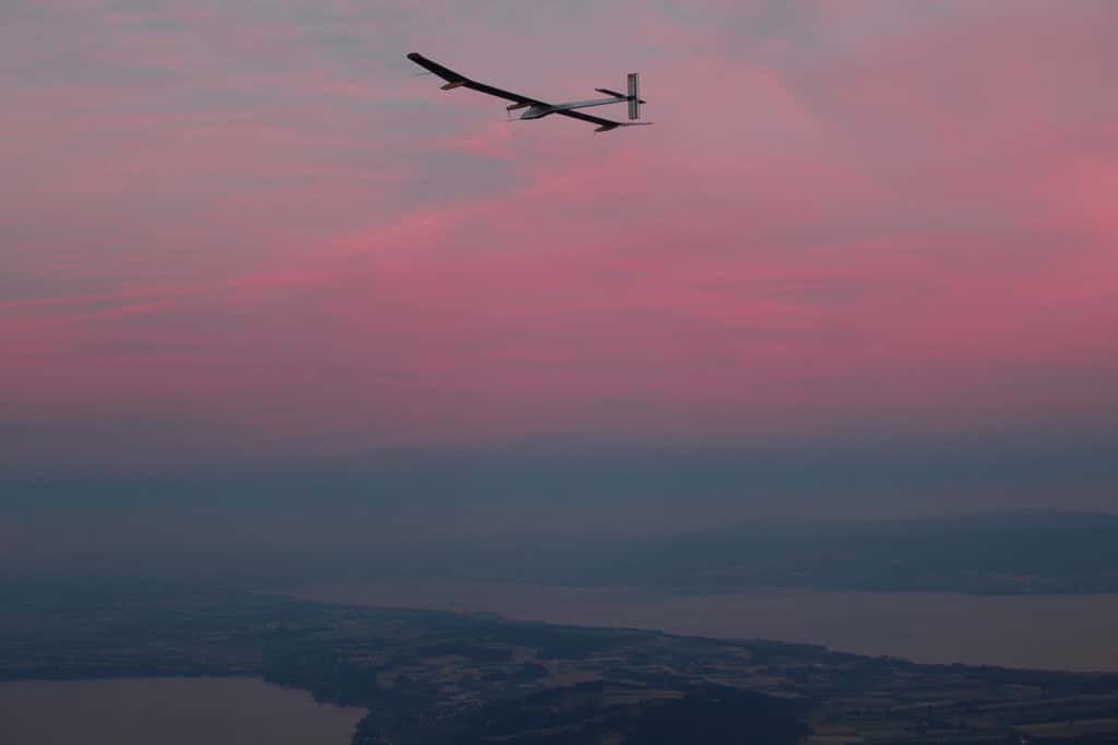  <br />Premier vol de nuit. © Solar Impulse, Stéphane Gros et Keystone Pool, Dominic Favre 
