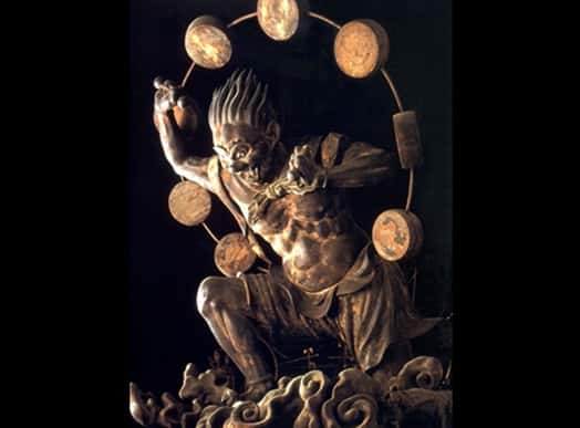 Au Japon, Raijin est le dieu du tonnerre. © Christian Bouquegneau