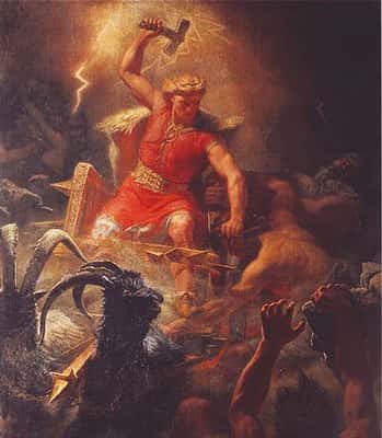 Thor et son célèbre marteau de la foudre. © DP