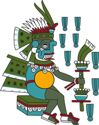 La foudre était personnifiée par Tlaloc chez les Aztèques. © Eddo, CC by-sa 3.0