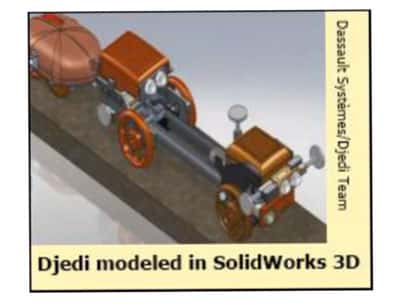 Une image de synthèse du robot Djedi. © Djedi Team, Dassault Systèmes
