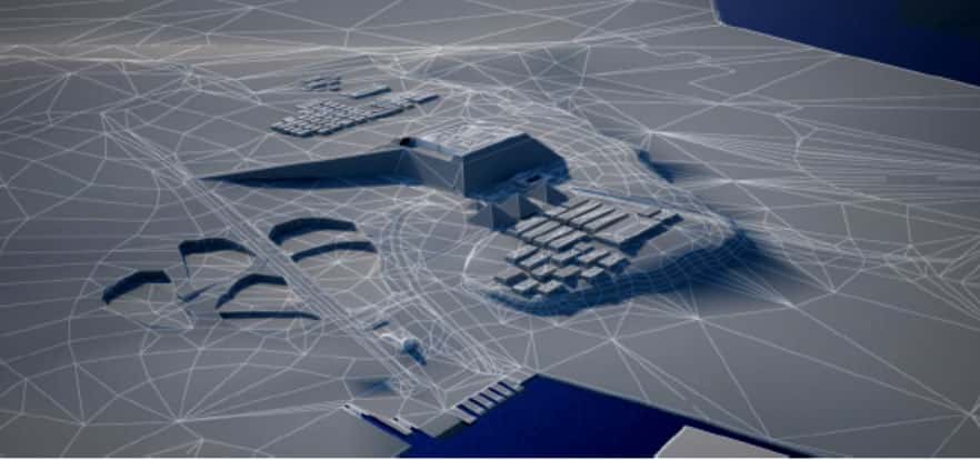 Simulation du plateau de Gizeh. © Dassault Systèmes