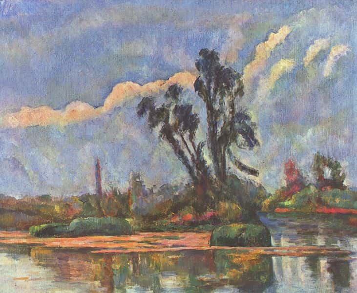Vue de l'Oise par Paul Cézanne. Certaines de ses œuvres sont à découvrir dans le parcours des peintres de la vallée de l'Oise. © DP