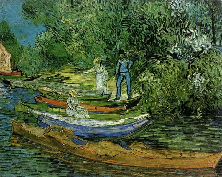 <em>Sur les rives de l'Oise à Auvers</em>, de Vincent Van Gogh. Le peintre a composé des dizaines de toiles à Auvers-sur-Oise à la fin de sa vie. © DP
