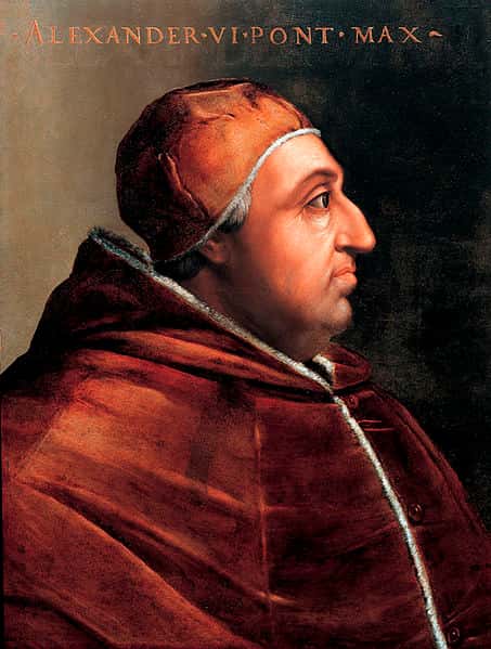 Le pape Alexandre VI (Rodrigo Borgia), père de César et Lucrèce Borgia. © Wikimedia Commons, DP