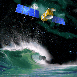  Le satellite d'altimétrie spatiale JASON-1, successeur de TOPEX/POSEIDON. <br />&copy; CNES 