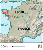 Situation de la Baie de Saint-Brieuc.