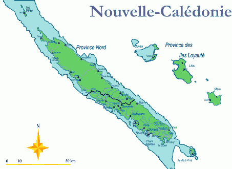 Carte de la Nouvelle-Calédonie (cliquez pour agrandir)