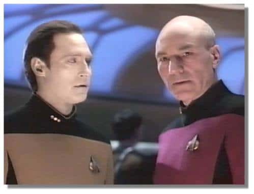 Data et le capitaine Picard (TNG)