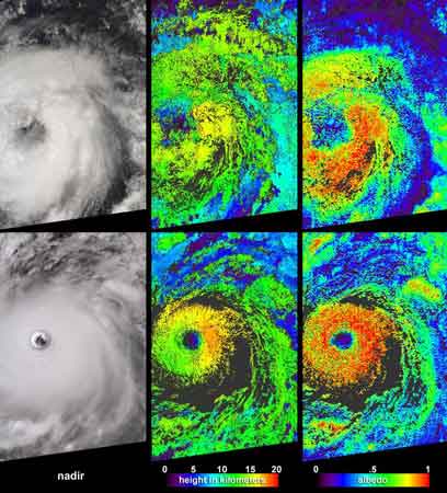 <br />Différents aspect de l'ouragan Isabel &copy; Nasa 